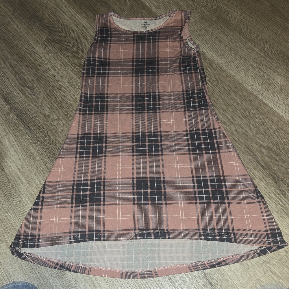 One Step Ahead Pink Plaid Kids Casual Dress